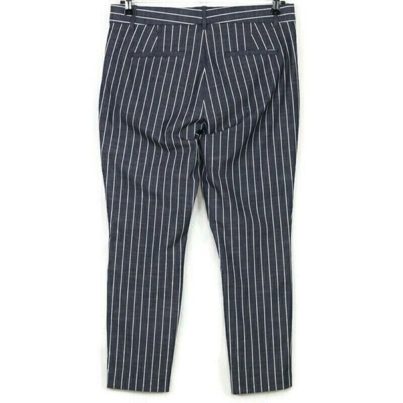 Gap Signature Skinny Ankle Pants Blue White Striped Stretch‎ 12 x 27 - Picture 2 of 12